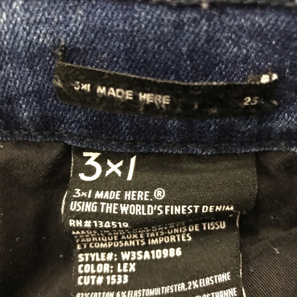 3X1 NYC Straight Leg Ankle Stretch Lex Wash Jeans - Picture 11 of 11